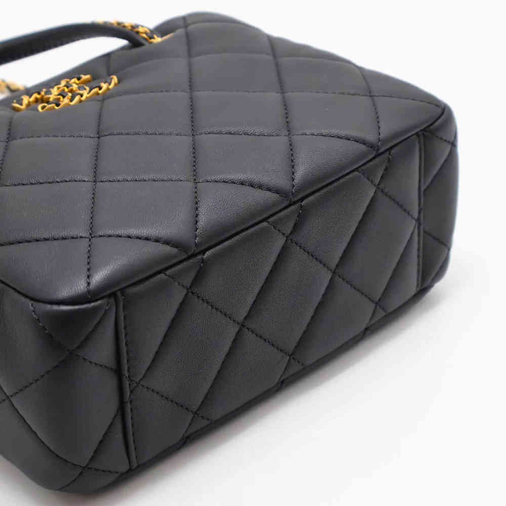 Chanel Small Black Bowling Sling Bag-5