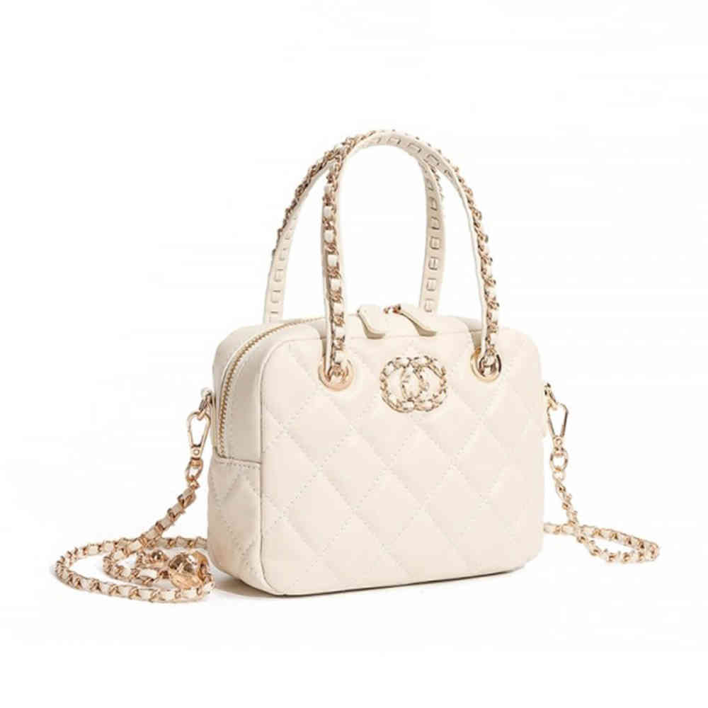 Chanel Small White Bowling Sling Bag-1