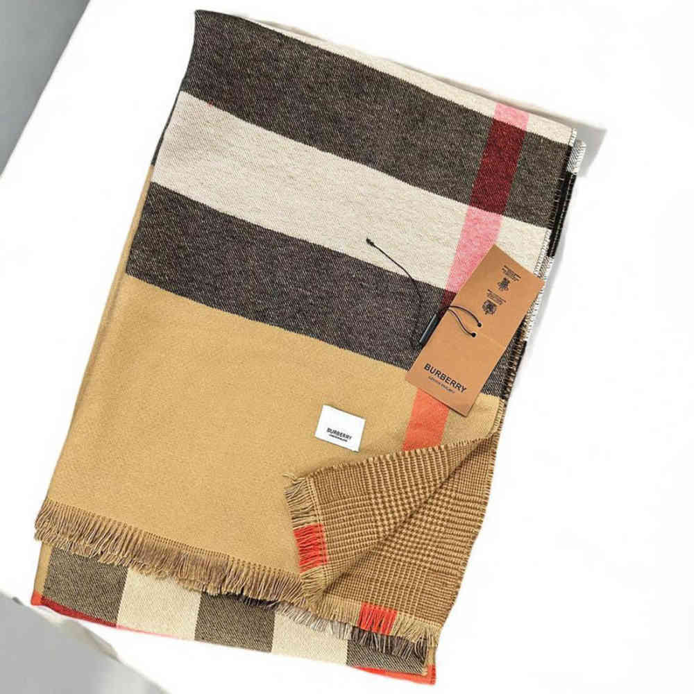Burberry Designer Reversible Brown Silk Stole-2