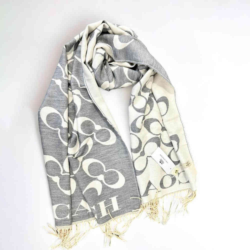 Grey Coach Signature Pink C Border Stole