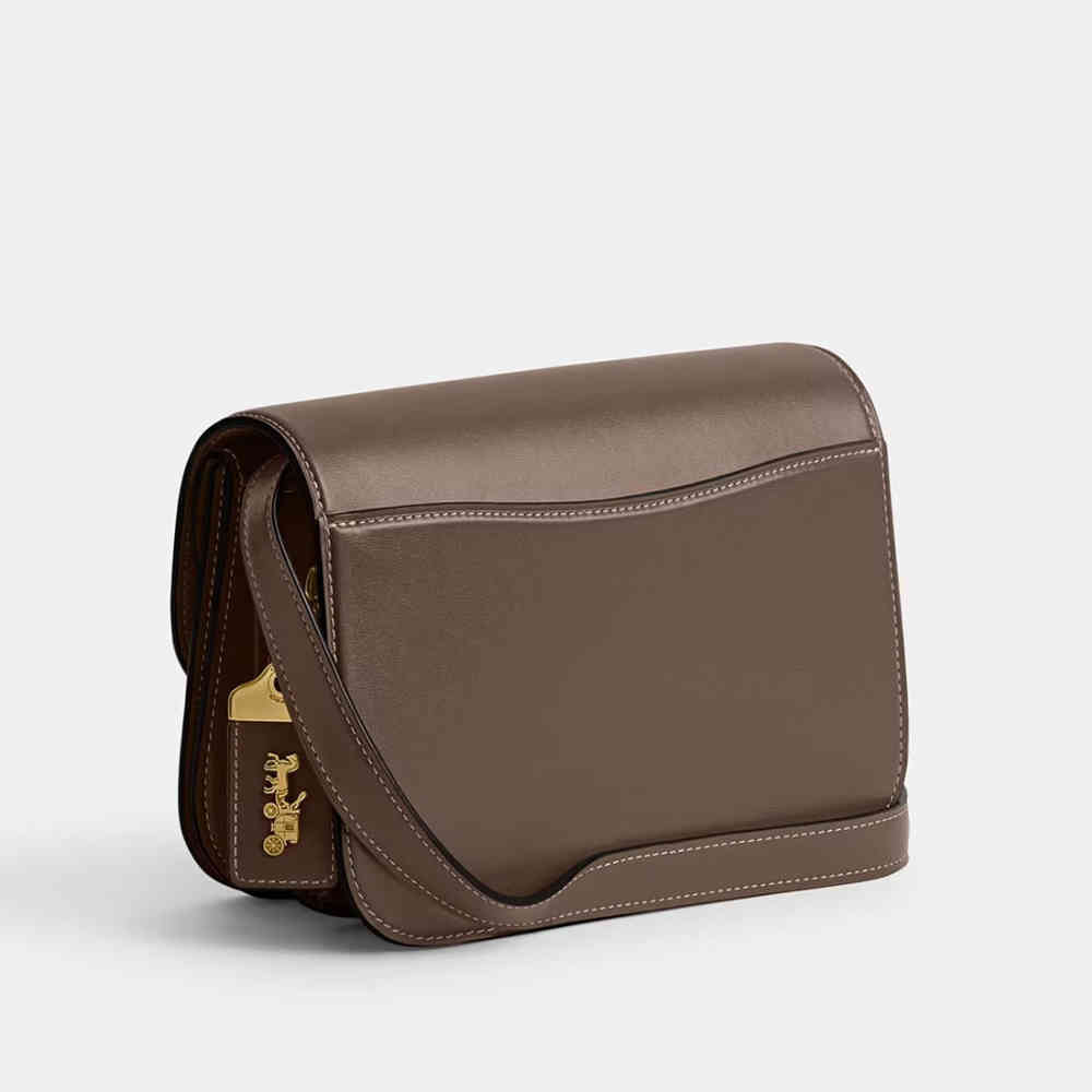 Coach Idol Signature Beige Shoulder Bag-thumb-2