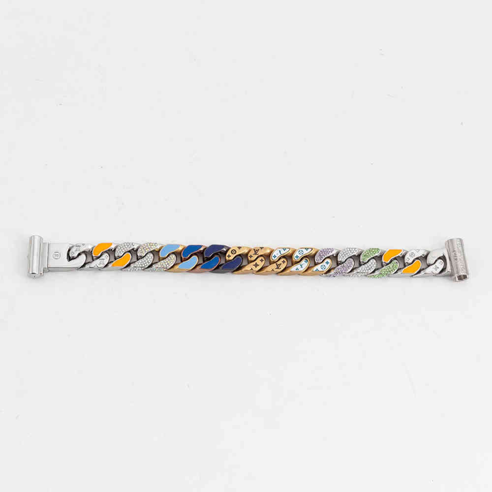 Louis Vuitton Chain Links Patches Multicolor Bracelet-thumb-1