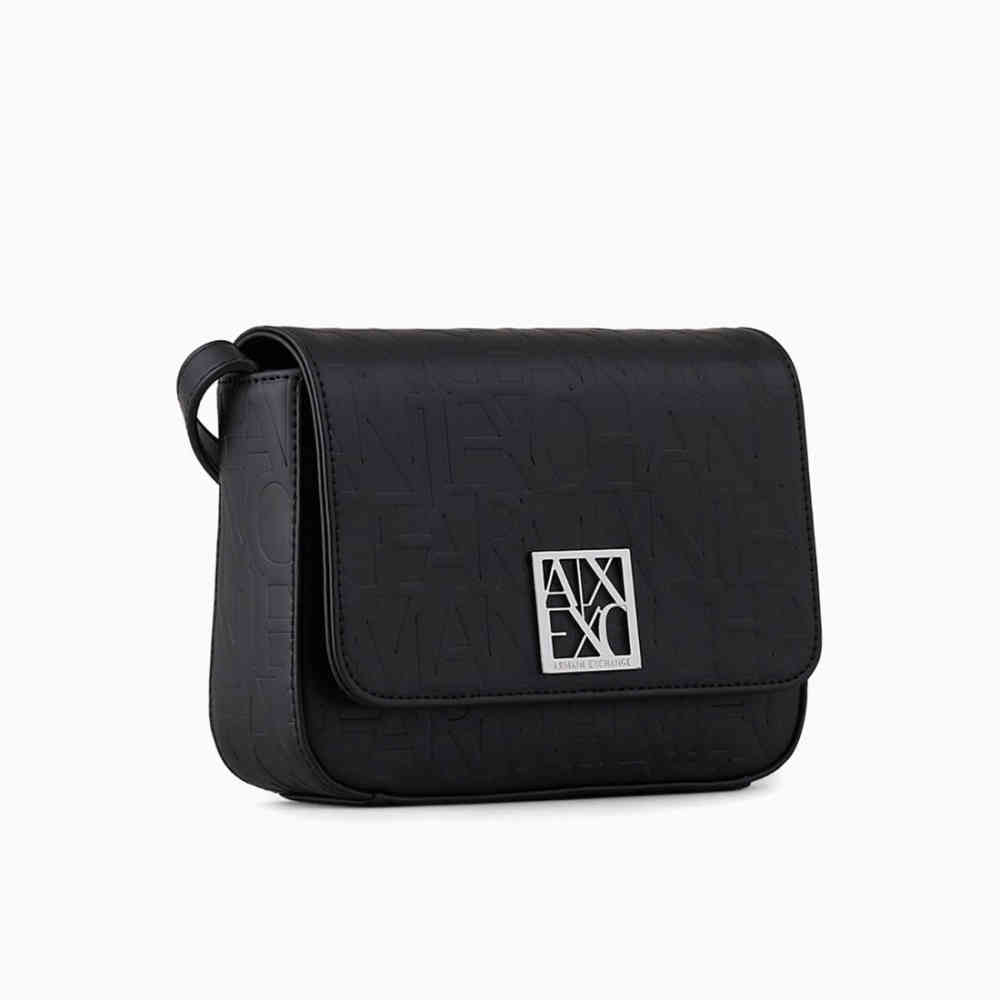 Armani Exchange Emboss Logo Black Sling Bag-1
