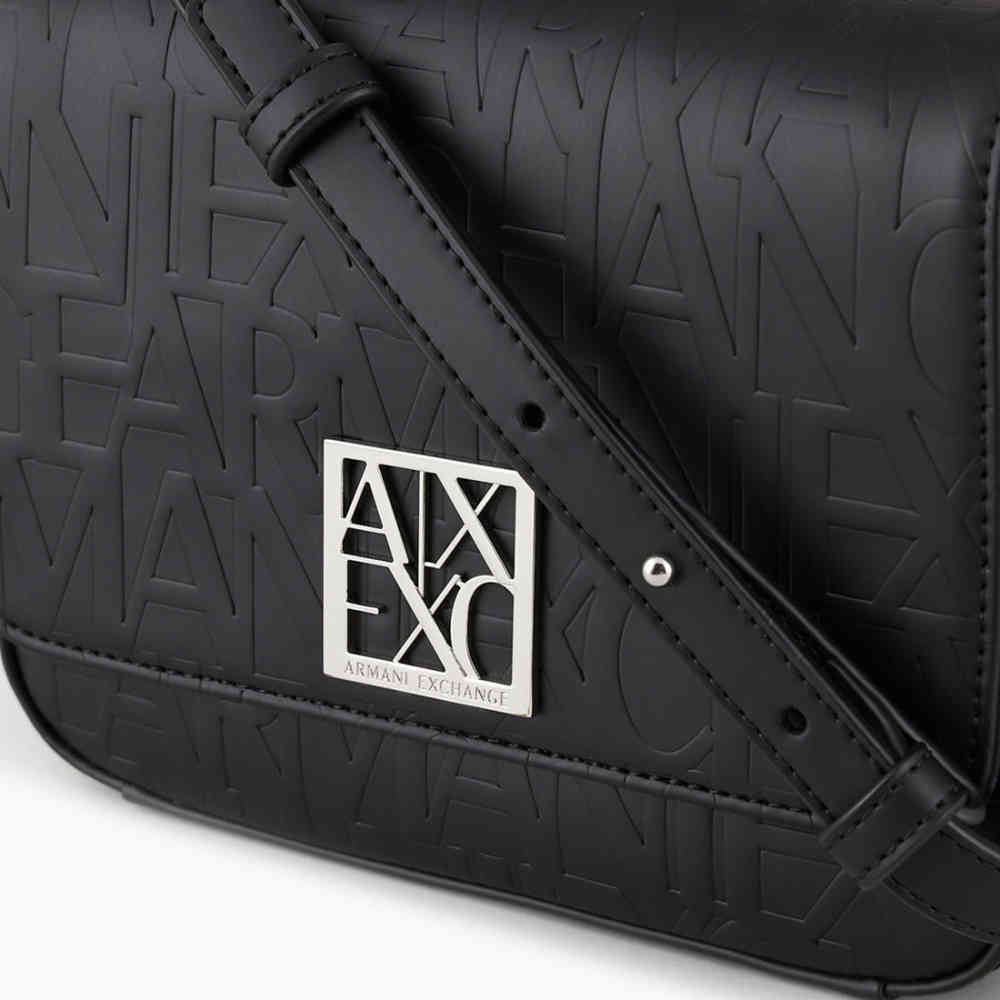 Armani Exchange Emboss Logo Black Sling Bag-3