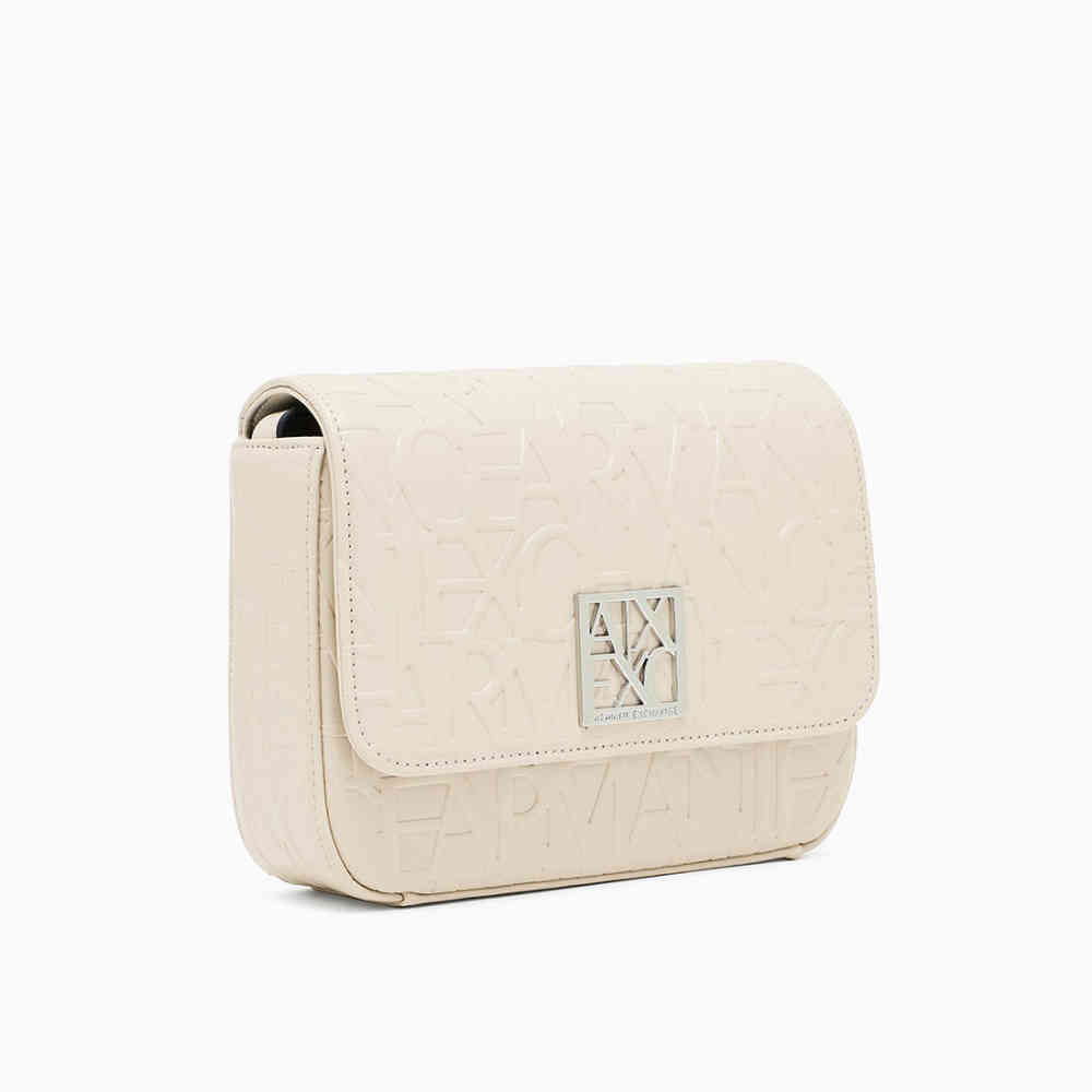 Armani Exchange Emboss Logo White Sling Bag-1