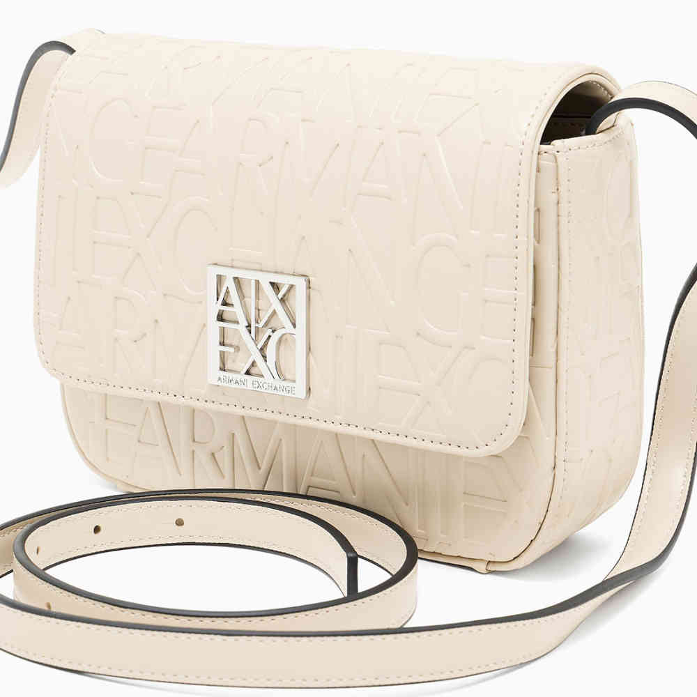 Armani Exchange Emboss Logo White Sling Bag-3