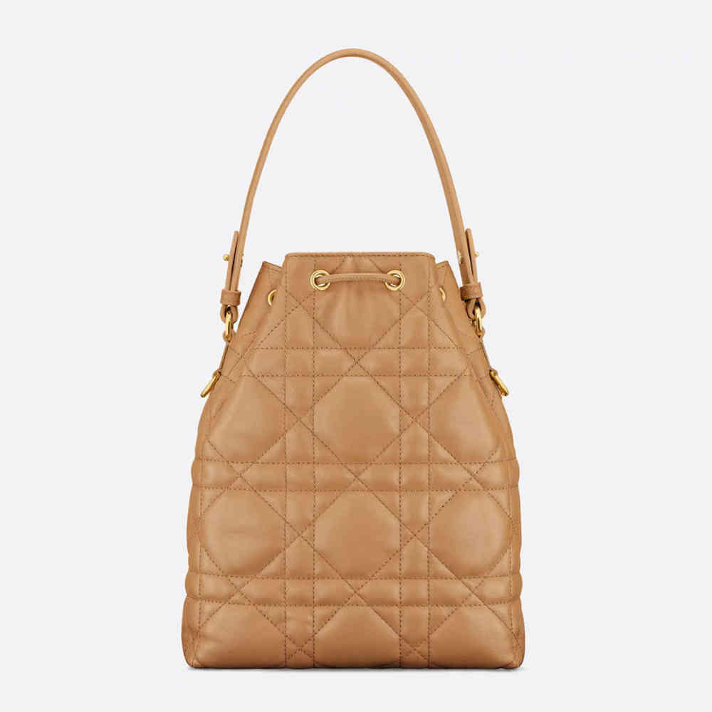 Dior Caro Mini Brown Bucket Bag-2