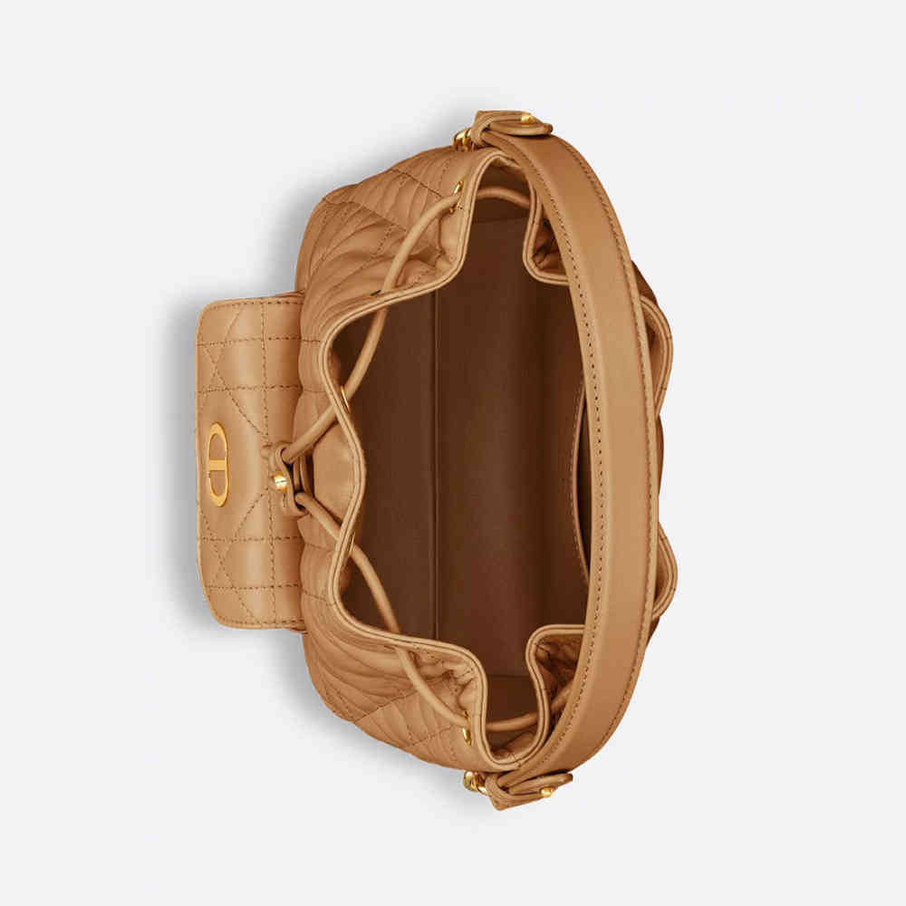 Dior Caro Mini Brown Bucket Bag-3
