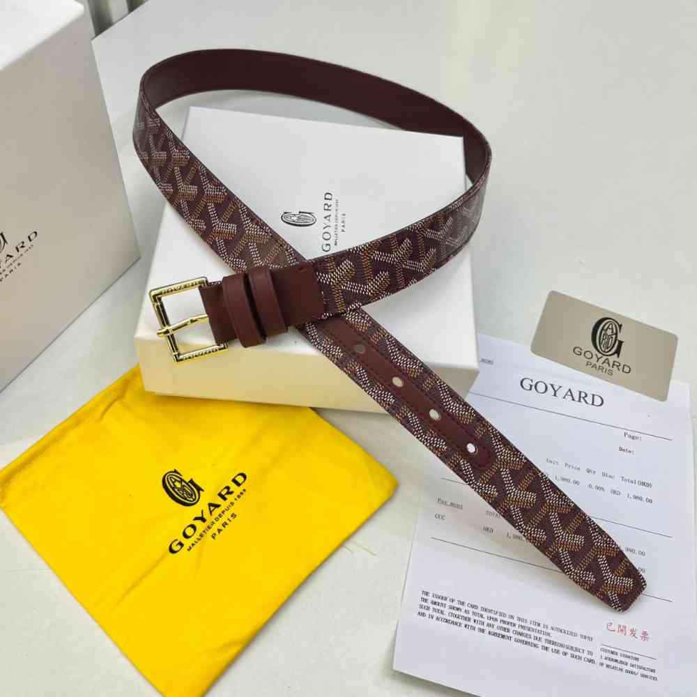 Wine Goyard White Premium Quality Belt
