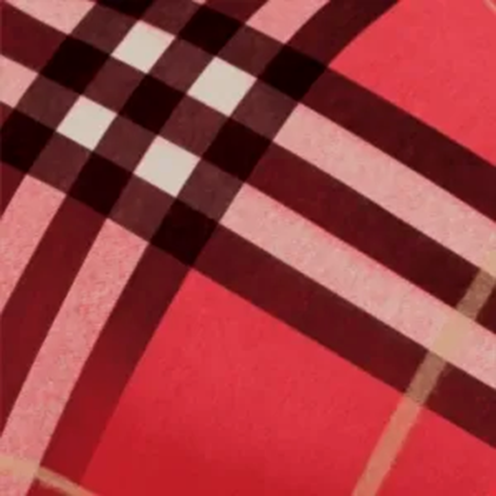 Burberry Check Cashmere Red Scarf-thumb-1