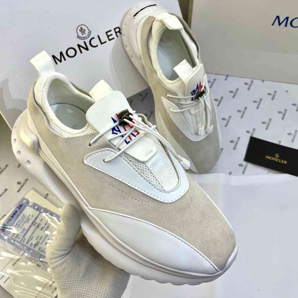Moncler White Trailgrip Premium Sneaker-thumb-3