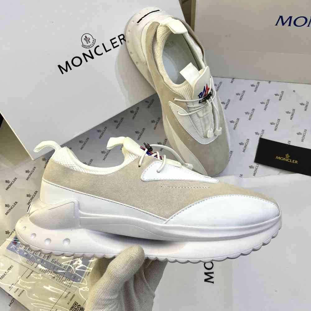Moncler White Trailgrip Premium Sneaker-thumb-1