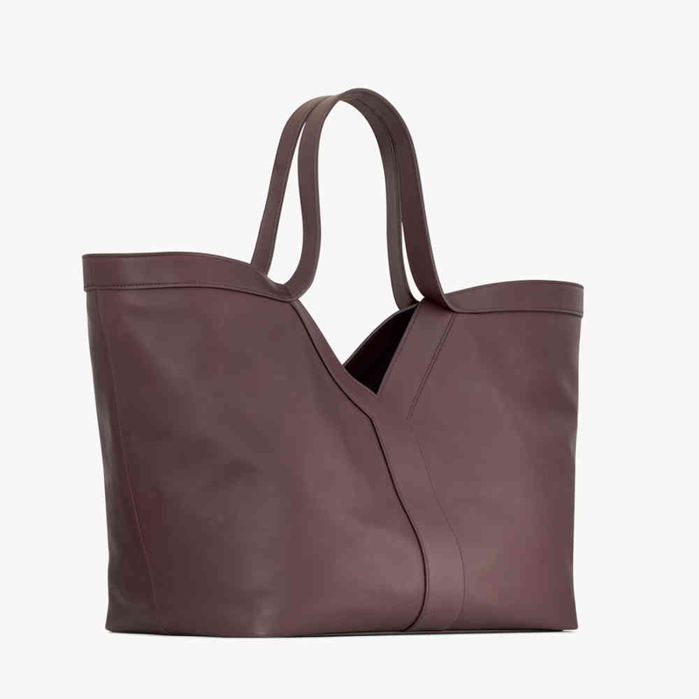YSL Y Large Wine Tote Bag-1