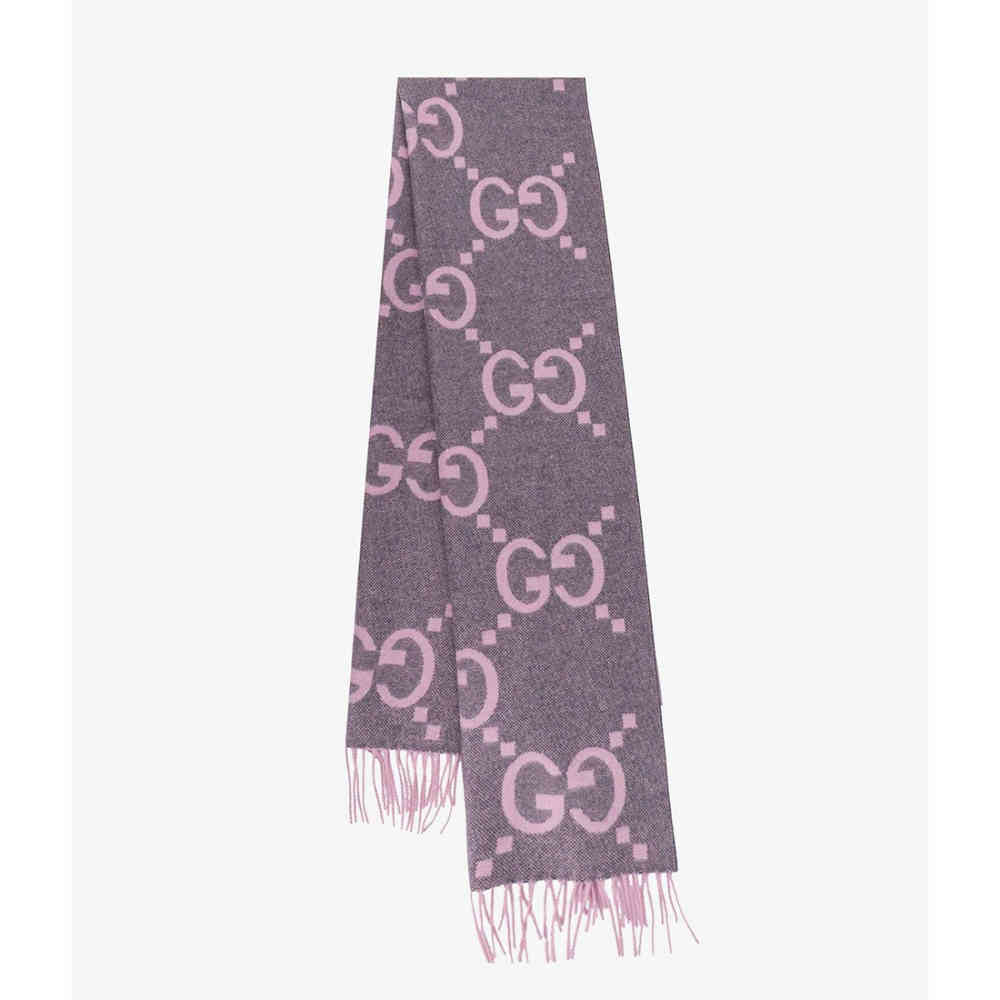 Gucci Cashmere Grey Woolen Muffler-thumb-0