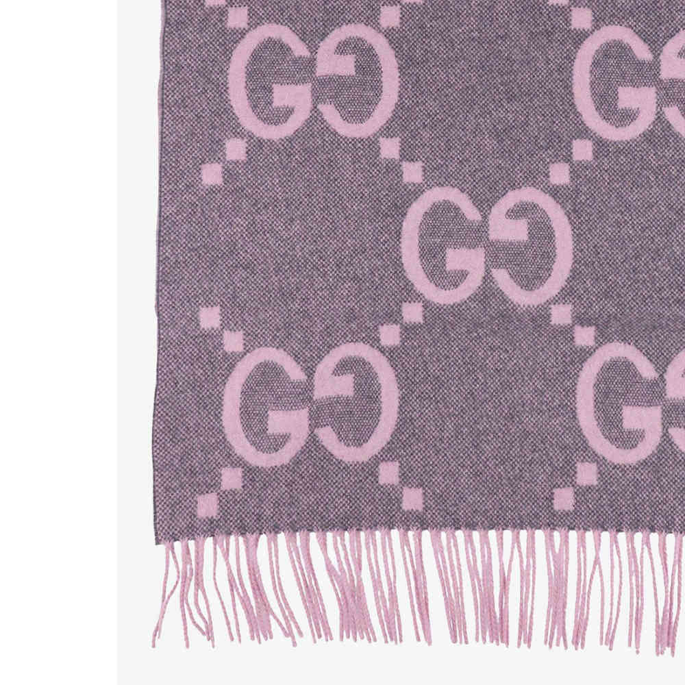 Gucci Cashmere Grey Woolen Muffler-thumb-1