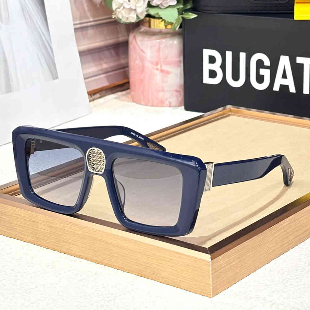 Blue Bugatti Eyewear Model 02 Black sunglasses