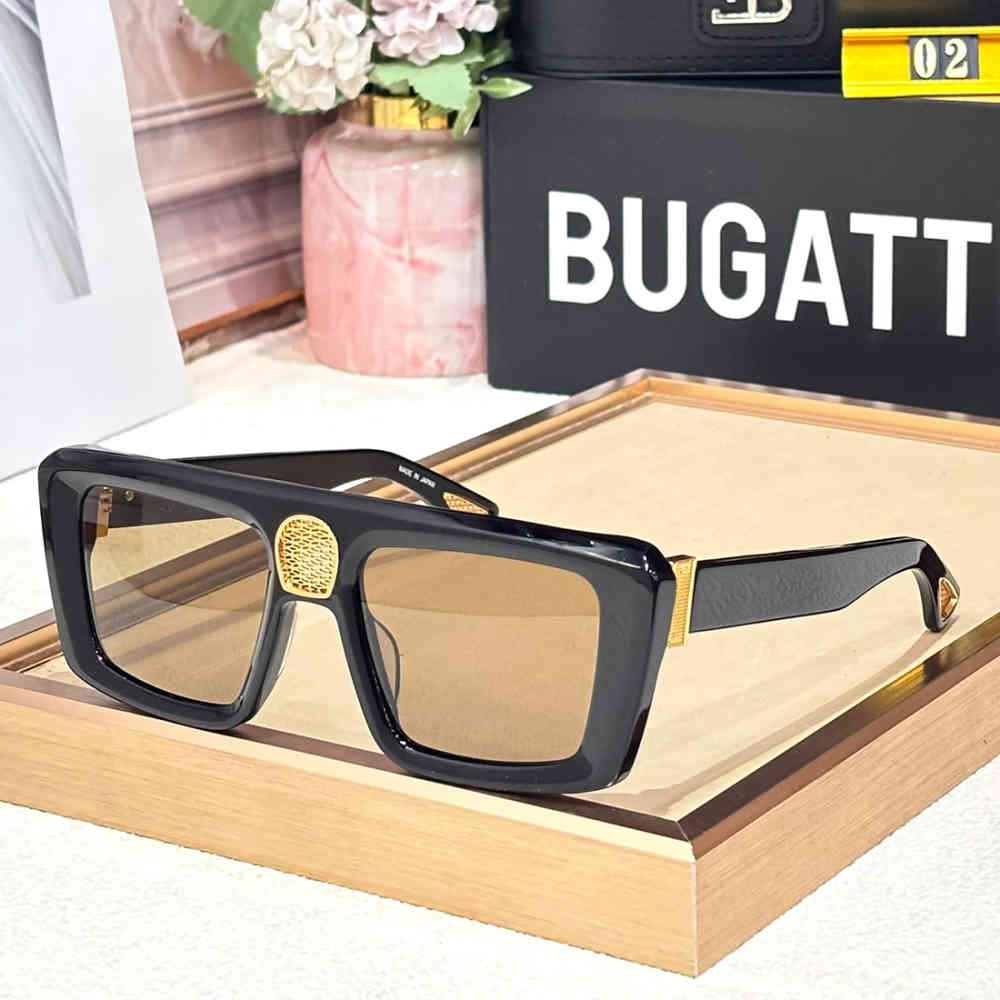 Brown Bugatti Eyewear Model 02 Black sunglasses