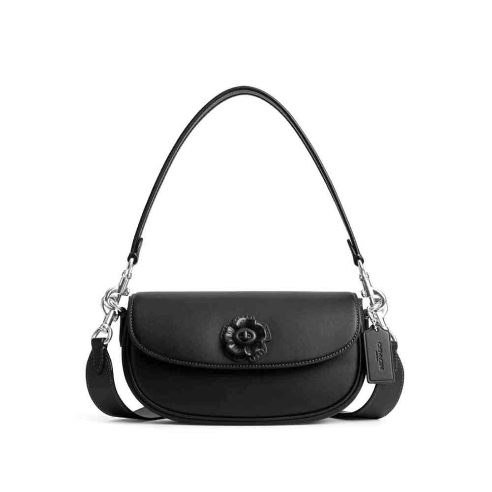 Black Coach Emmy White Shoulder Bag