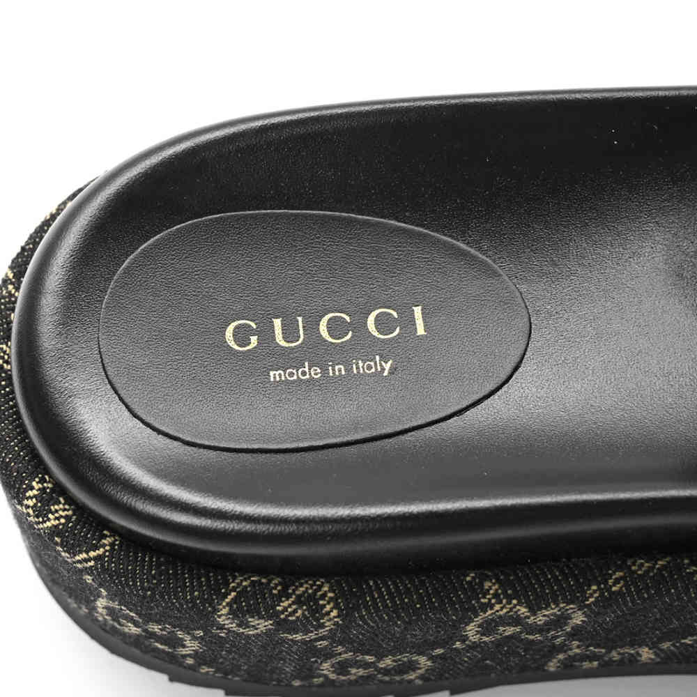 Gucci Black Premium Quality Women's Flat Sandals-thumb-5