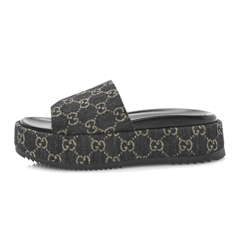 Gucci Black Premium Quality Women's Flat Sandals-thumb-0