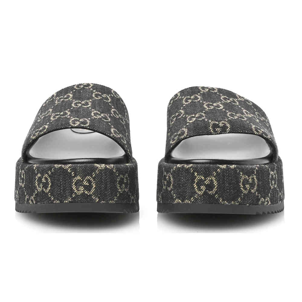 Gucci Black Premium Quality Women's Flat Sandals-thumb-3