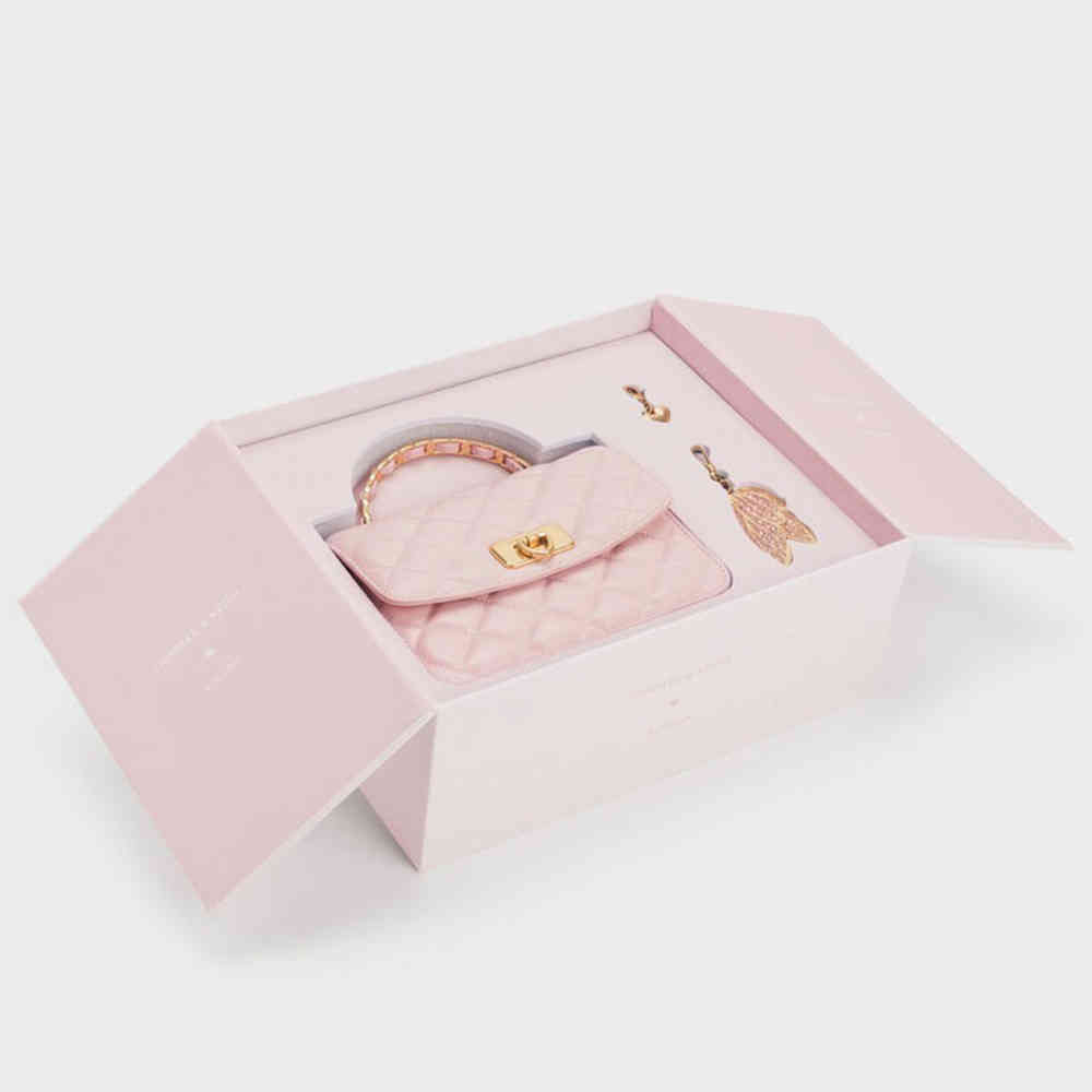 Charles & Keith Cressida Quilted Qiki Pink Handbag-5
