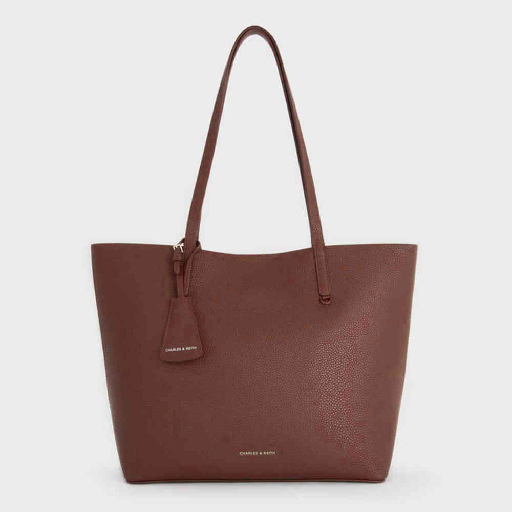 Brown Charles & Keith Beryl Small Black Tote Bag