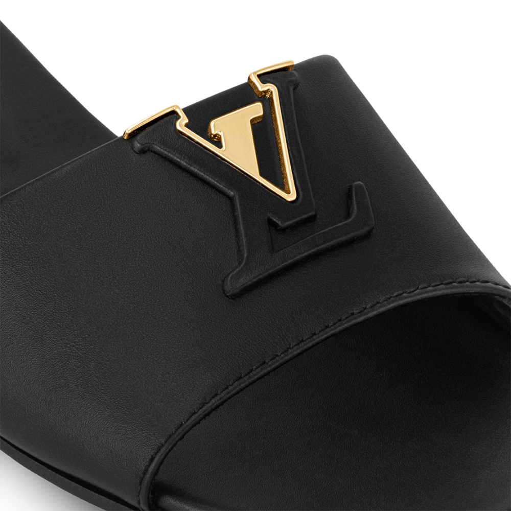 Louis Vuitton LV Mare Black Flat Sandals-3