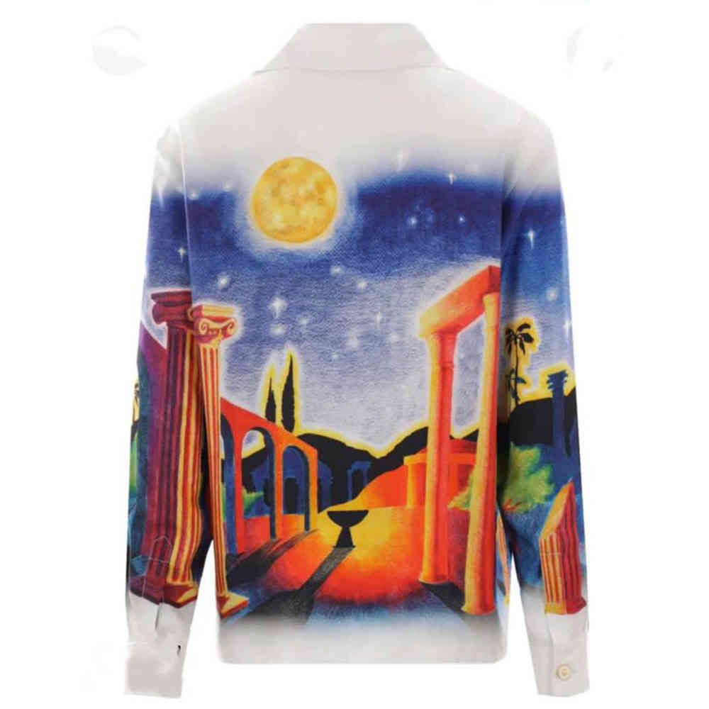 Casablanca Midnight Acropolis Silk Shirt-1