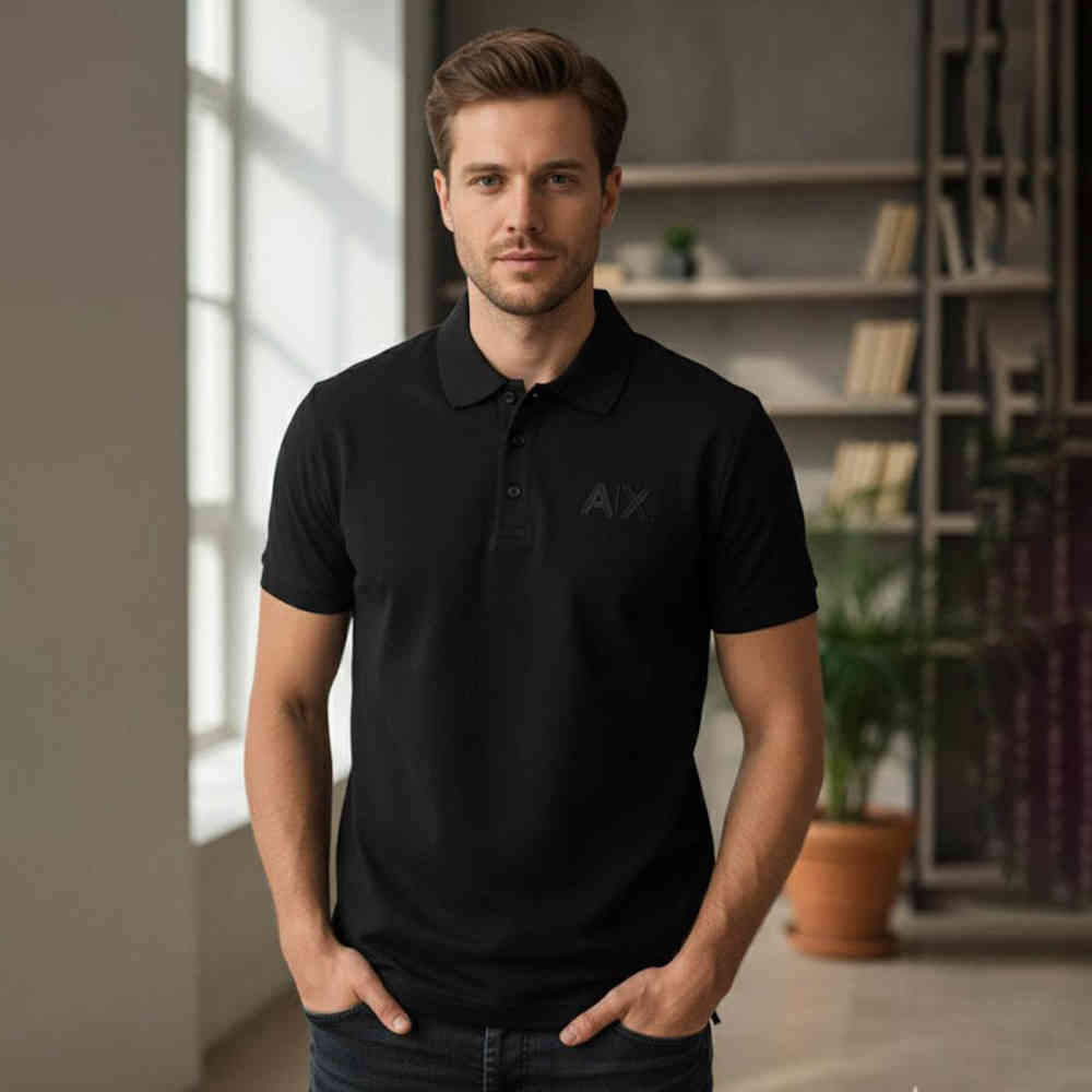 Black Armani Exchange Blue Premium Quality T-shirt