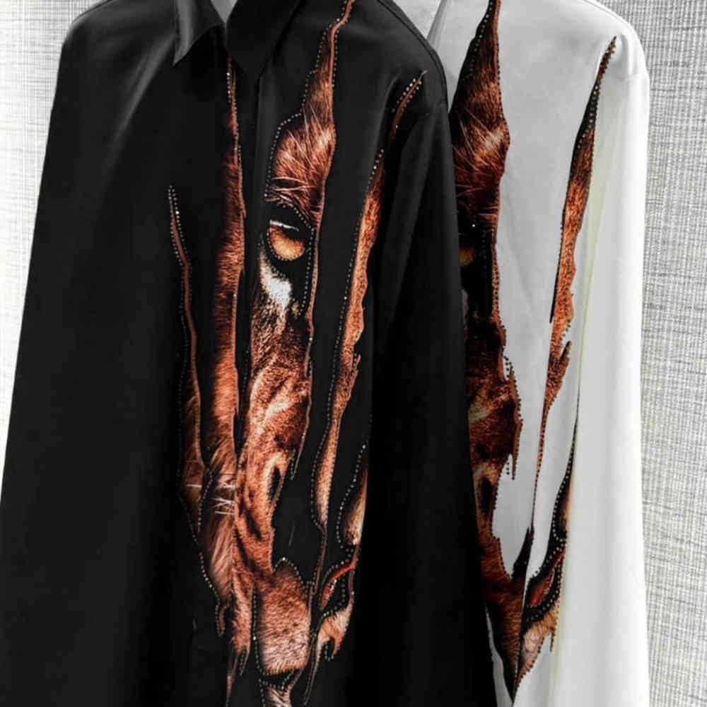 Gucci Tiger Claw & Eye Graphic White Cotton Shirt-3