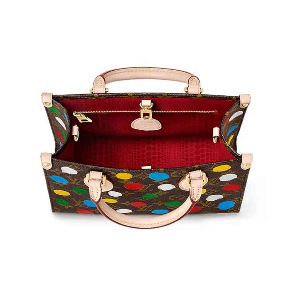 Louis Vuitton LV x Yayoi Kusama OnTheGo PM Brown Tote Bag-2