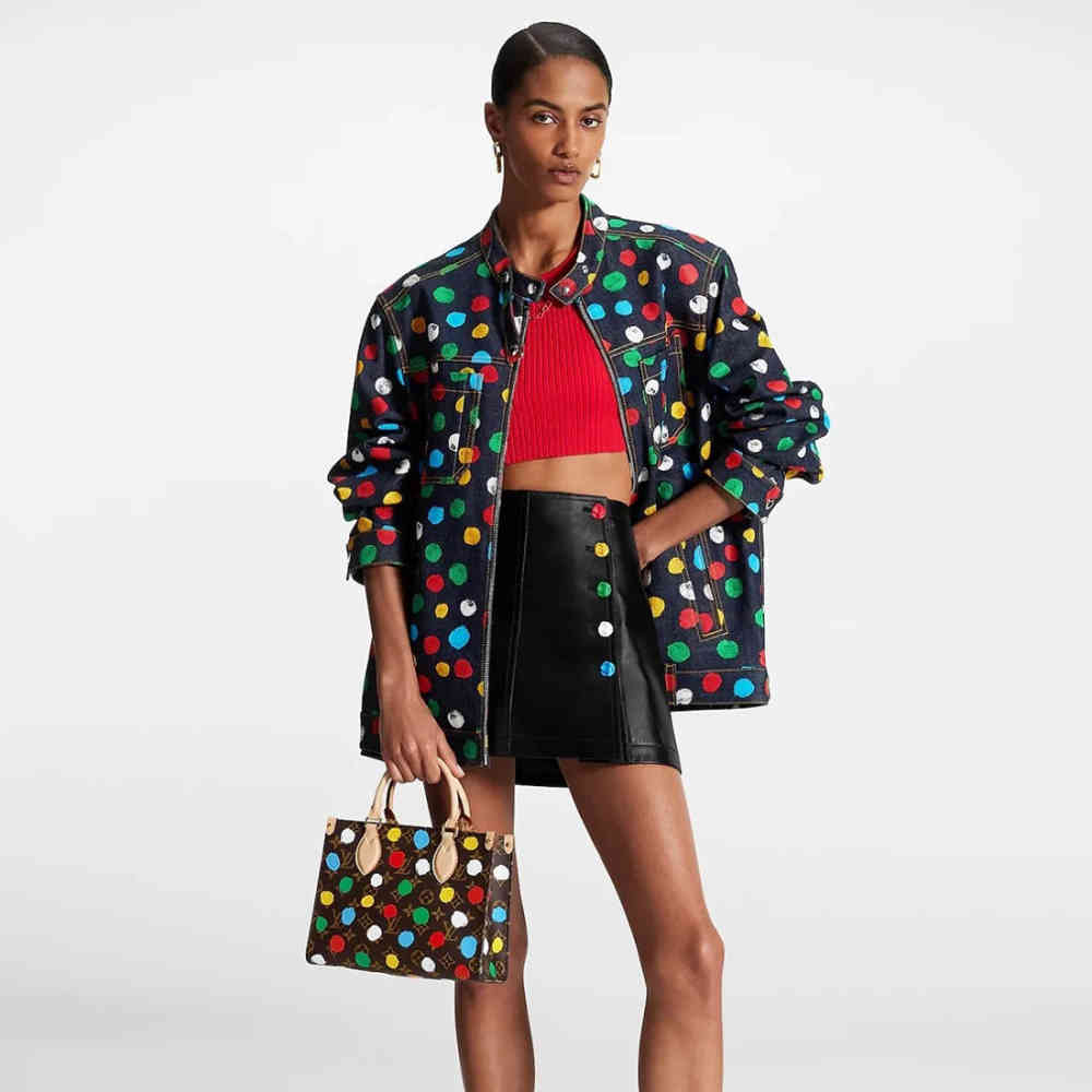 Louis Vuitton LV x Yayoi Kusama OnTheGo PM Brown Tote Bag-7