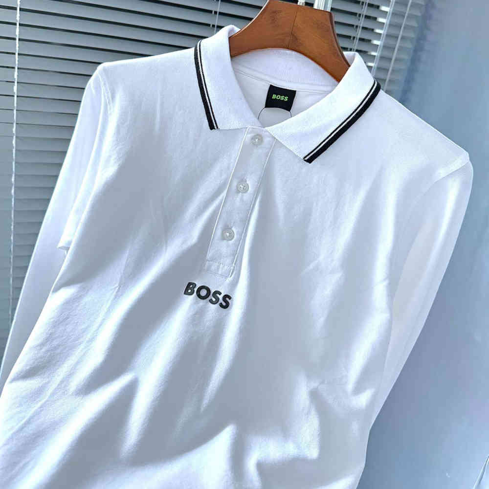 Hugo Boss White Premium Quality Full Sleeve Tees-thumb-3