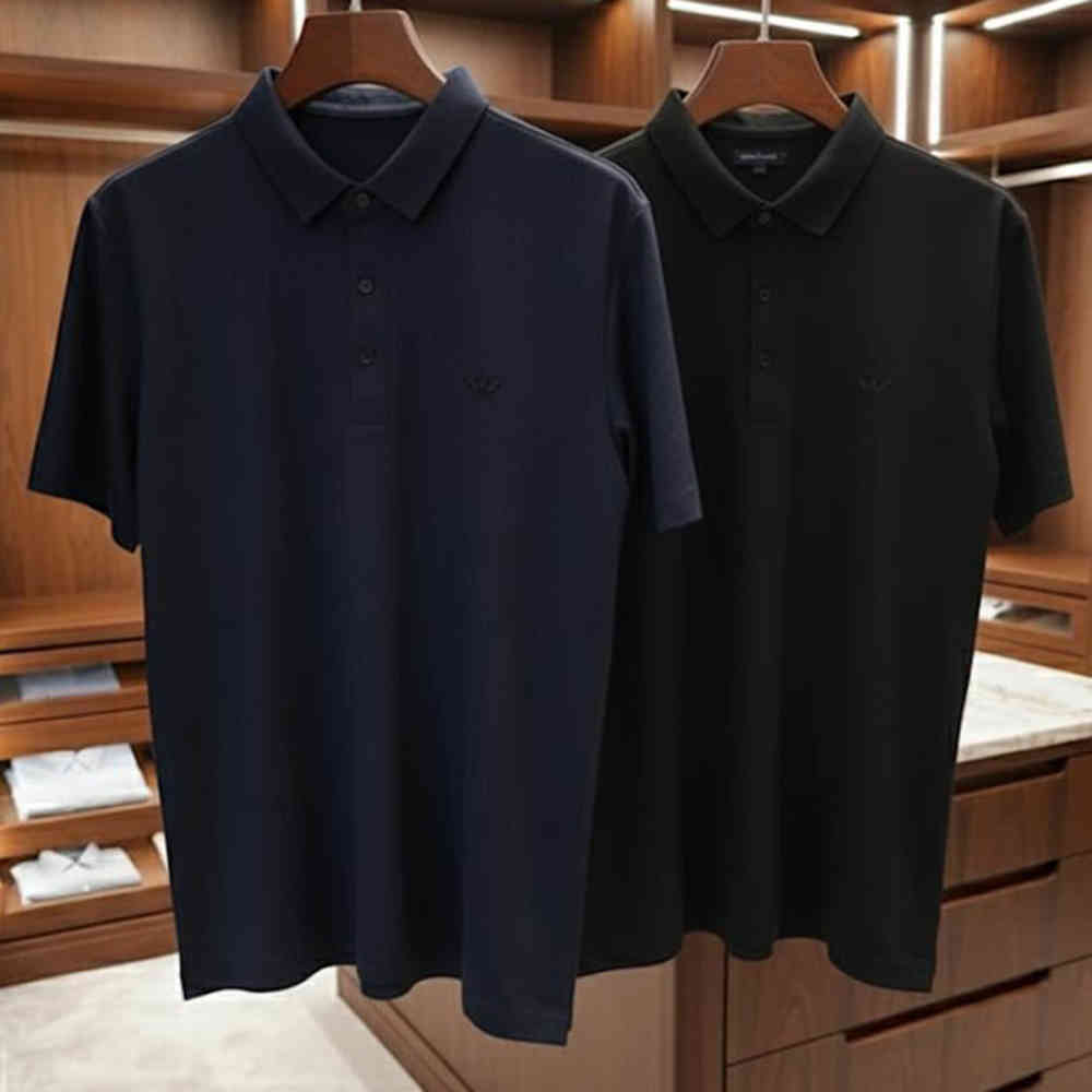 Emporio Armani Black Premium Quality Polo T-shirt-1