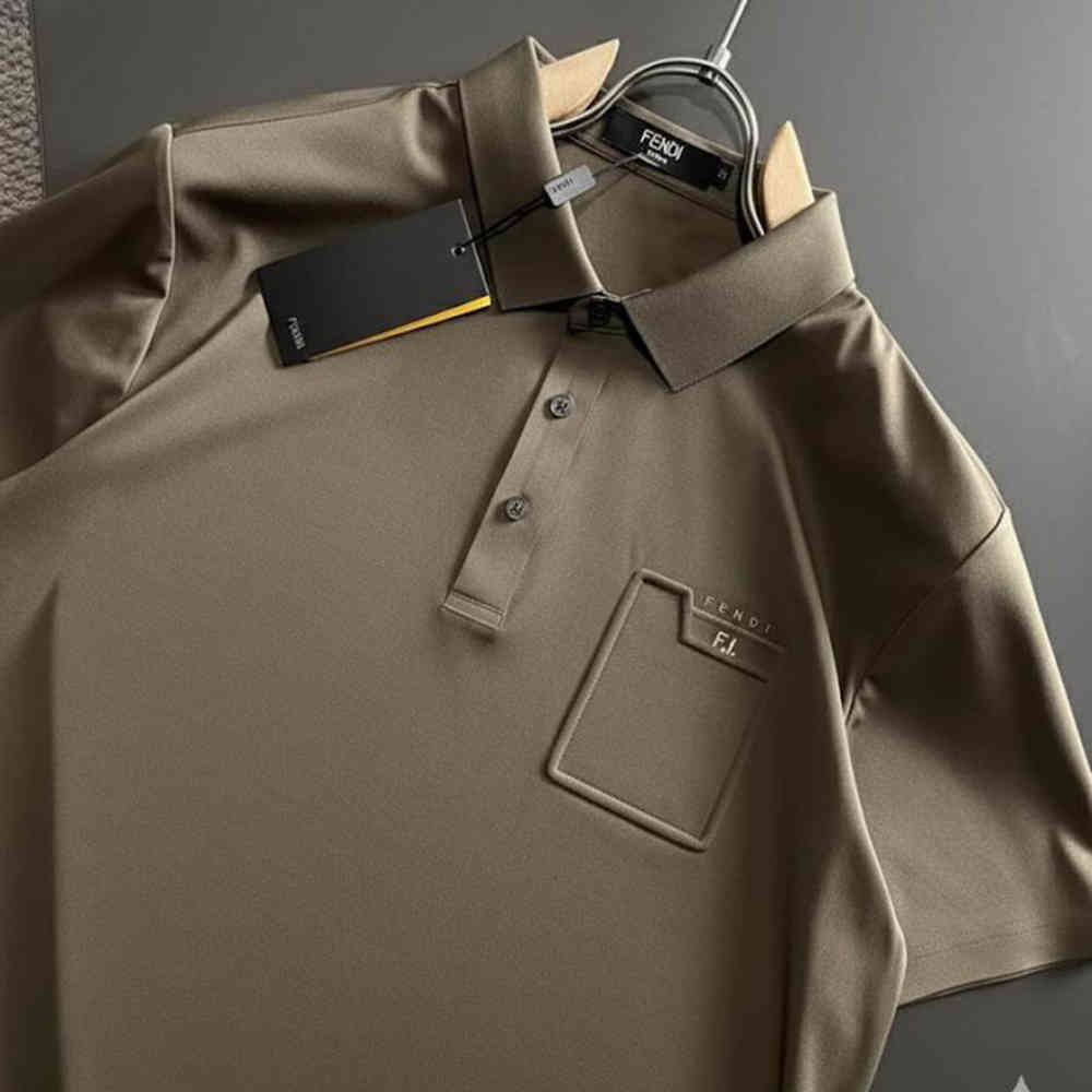 Fendi Brown Premium Quality T-shirt-1