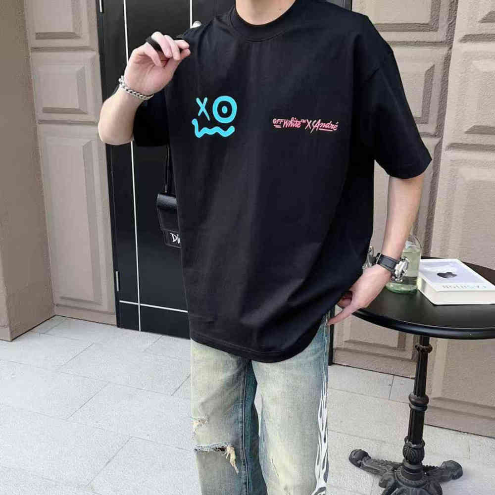 Off-White X Andre Saraiva Spray Arrow Slim Black Baggy T-Shirt-2