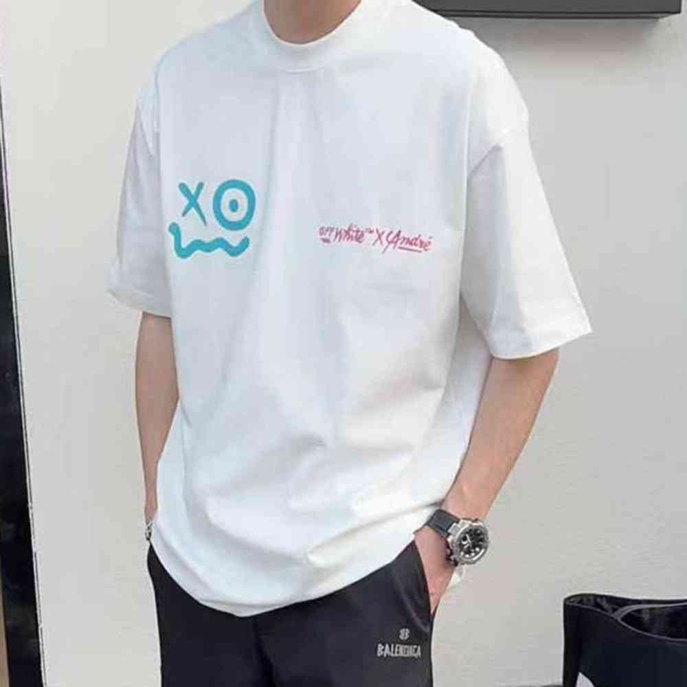White Off-White X Andre Saraiva Spray Arrow Slim Black Baggy T-Shirt