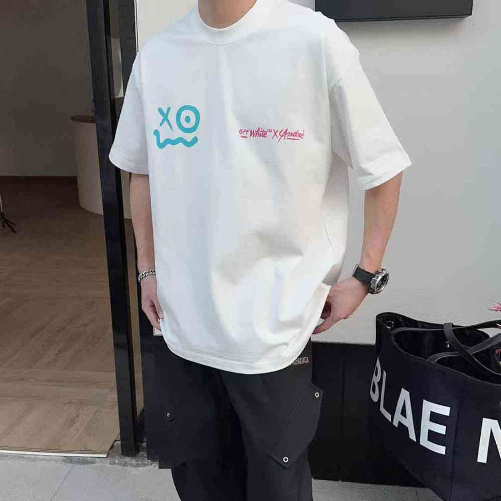 Off-White X Andre Saraiva Spray Arrow Slim White Baggy T-Shirt-2