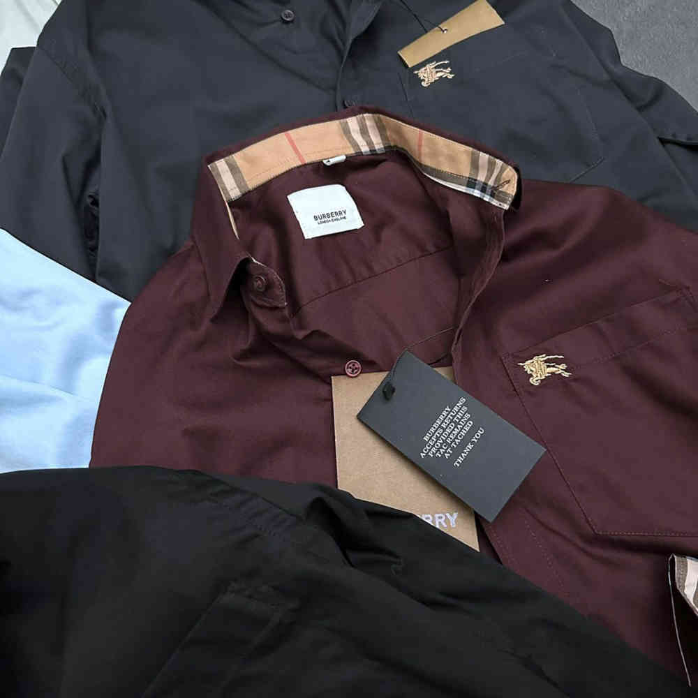Burberry Wine Premium Quality Shirt-3