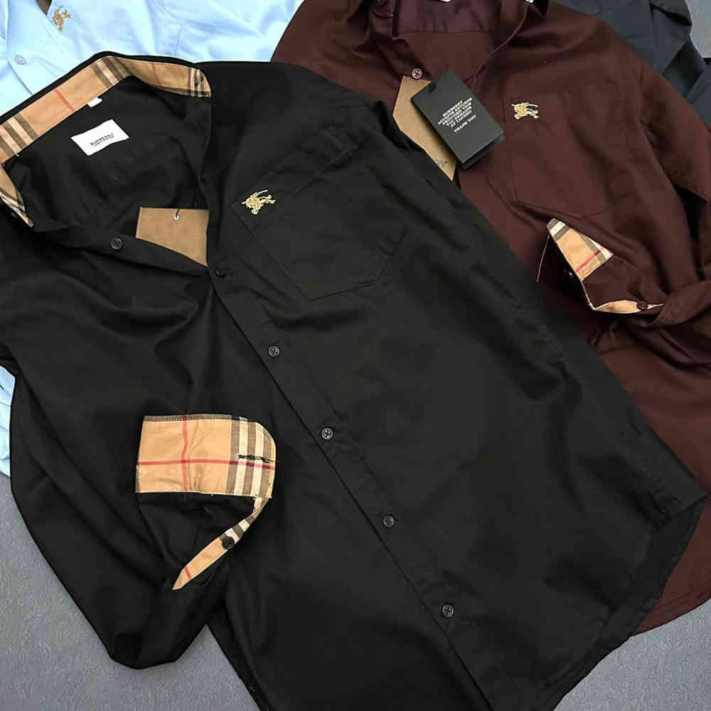 Burberry Wine Premium Quality Shirt-2