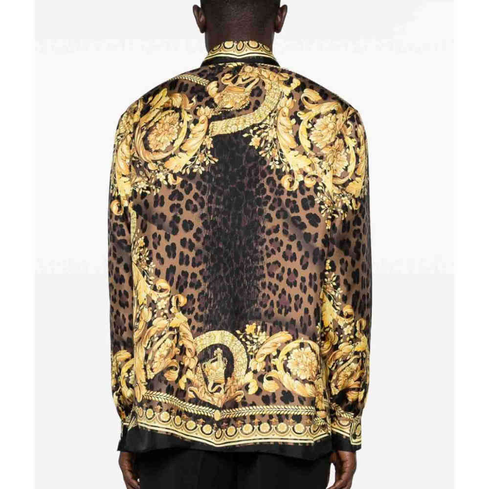 Versace Jeans Couture Wild Barocco Illusion Multicolor  Silk Shirt-1