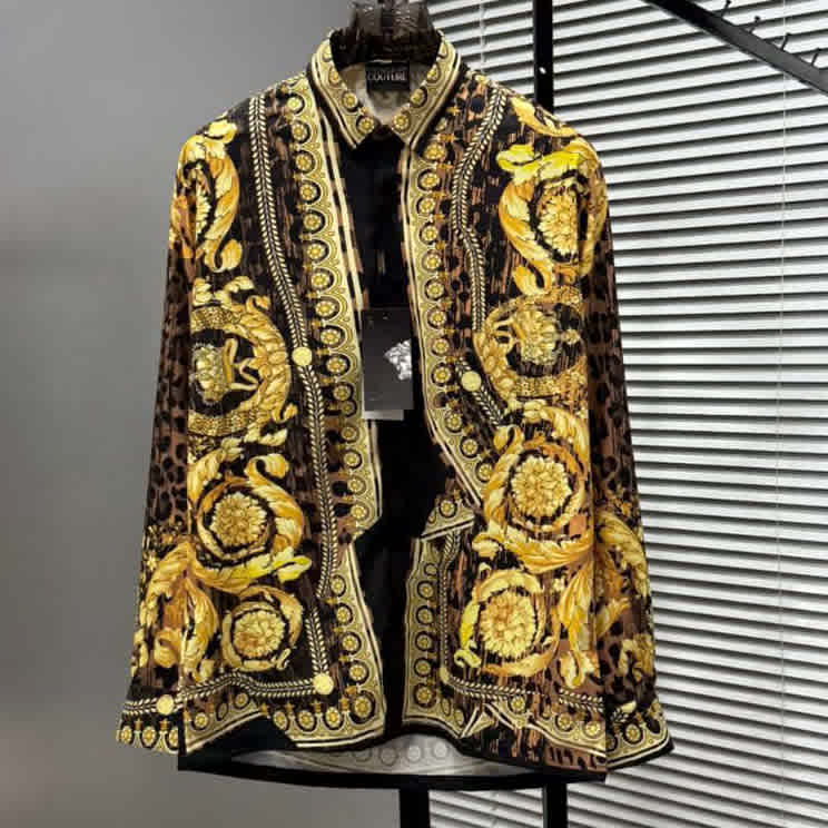 Versace Jeans Couture Wild Barocco Illusion Multicolor  Silk Shirt-2