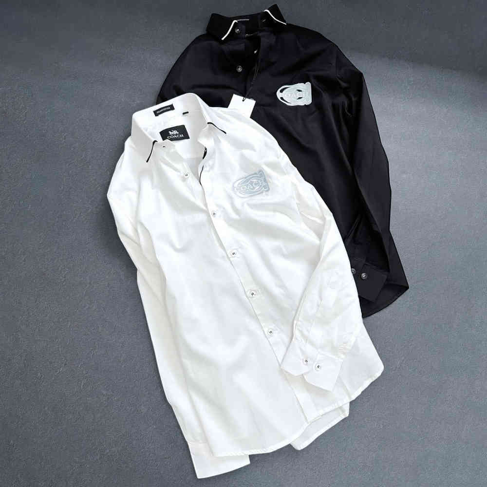 Coach Embroidered White Premium Cotton Shirt-4