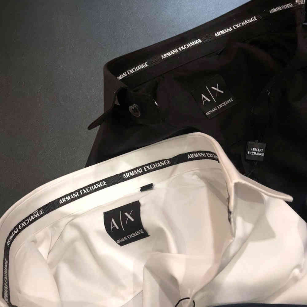 Armani Exchange Black Cotton Shirt-1