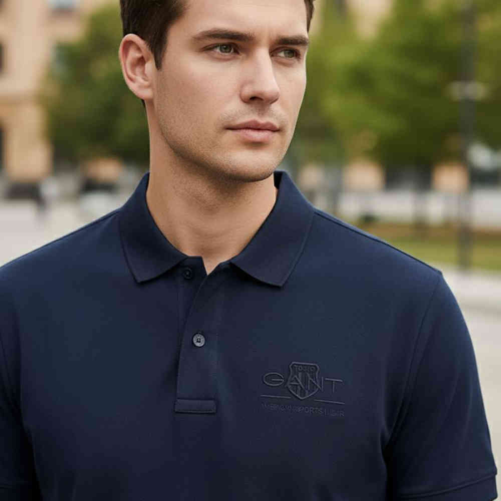 Blue Gant Black Premium Quality T-shirt
