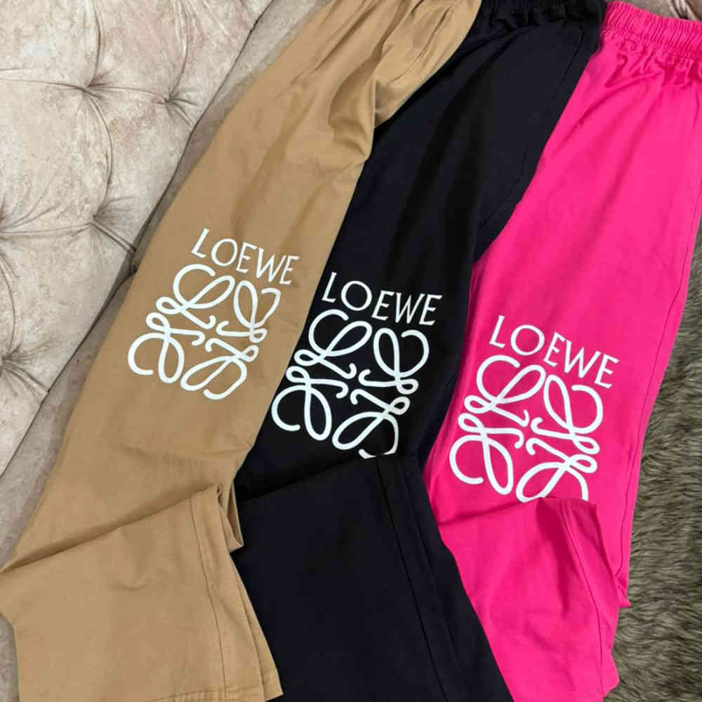 Loewe Embroidered logo White & Black Premium Co-ord Set-3
