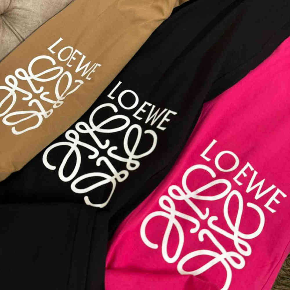 Loewe Embroidered logo White & Black Premium Co-ord Set-2