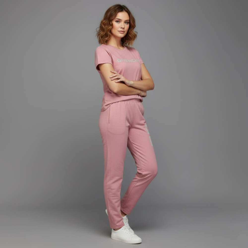 Pink Givenchy Black Premium Co-ord Set
