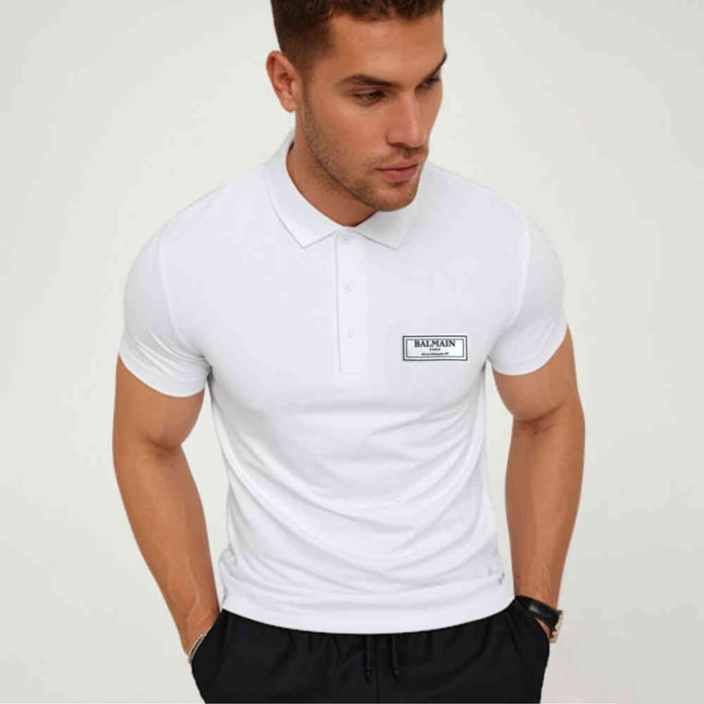White Balmain Black Premium Quality T-shirt